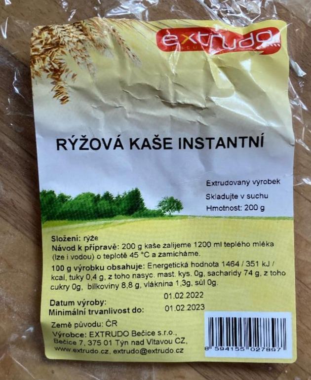 Fotografie - Rýžová kaše instantní Extrudo