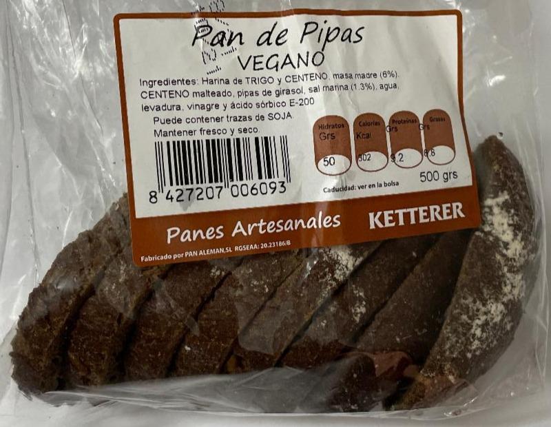 Fotografie - Pan de pipes vegano Ketterer