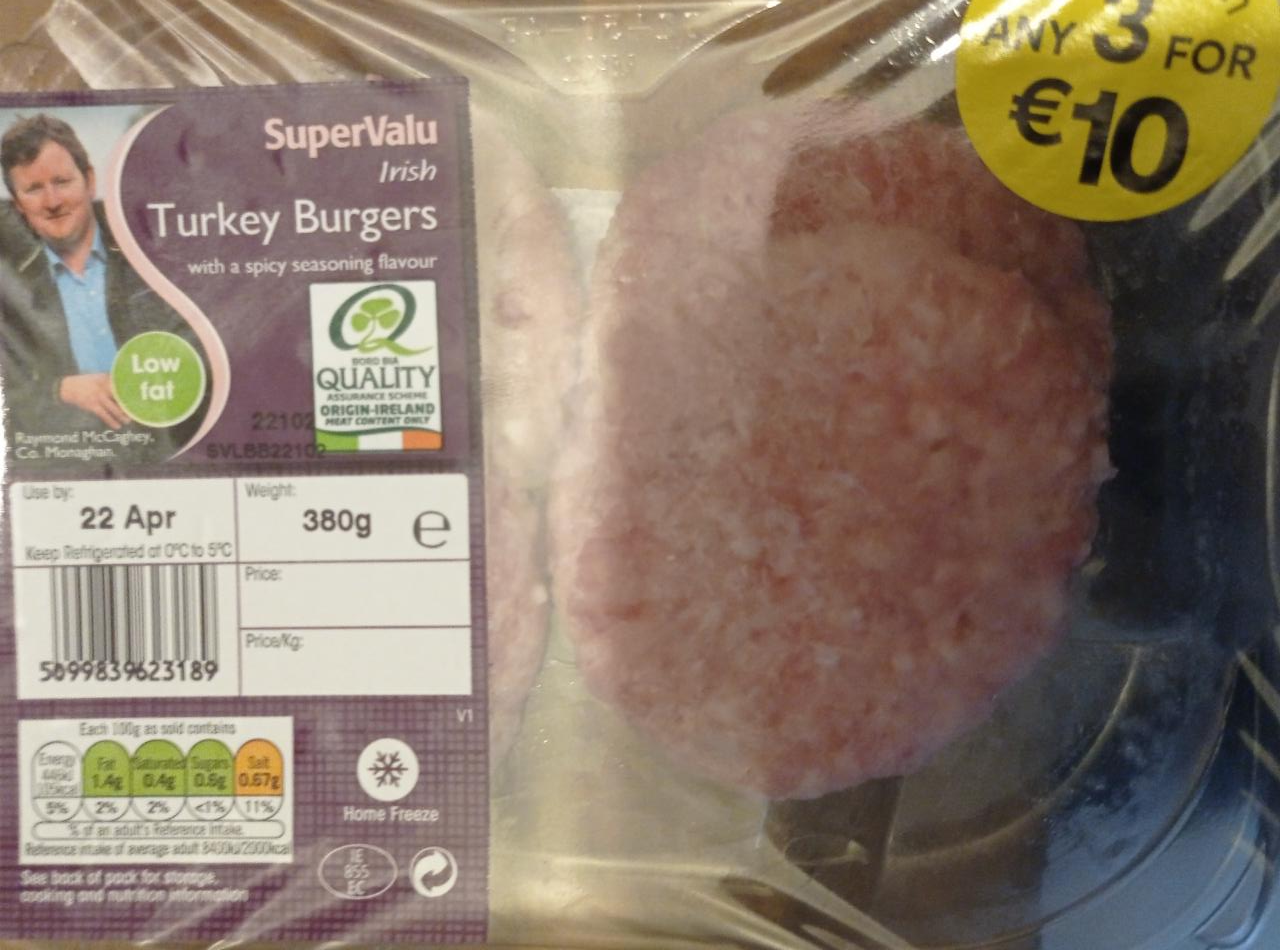 Fotografie - Irish Turkey Burgers SuperValu