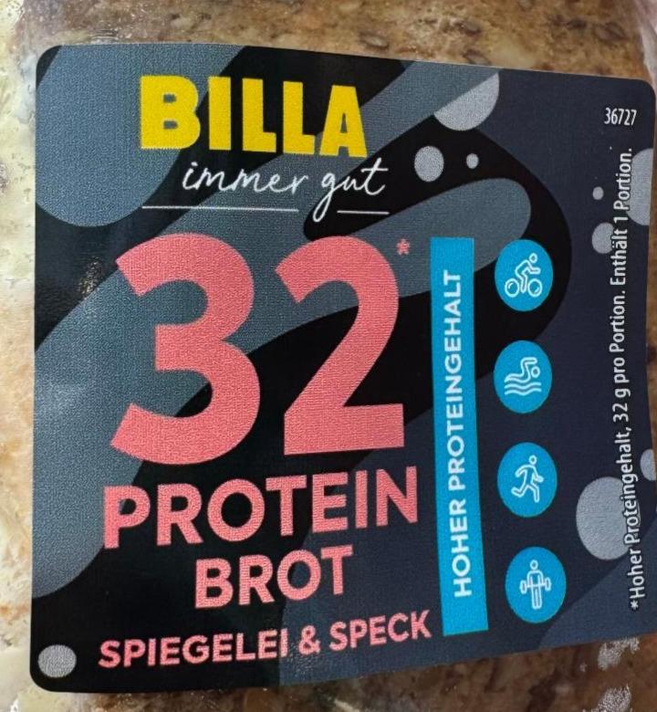 Fotografie - 32 protein brot spiegelei & speck Billa