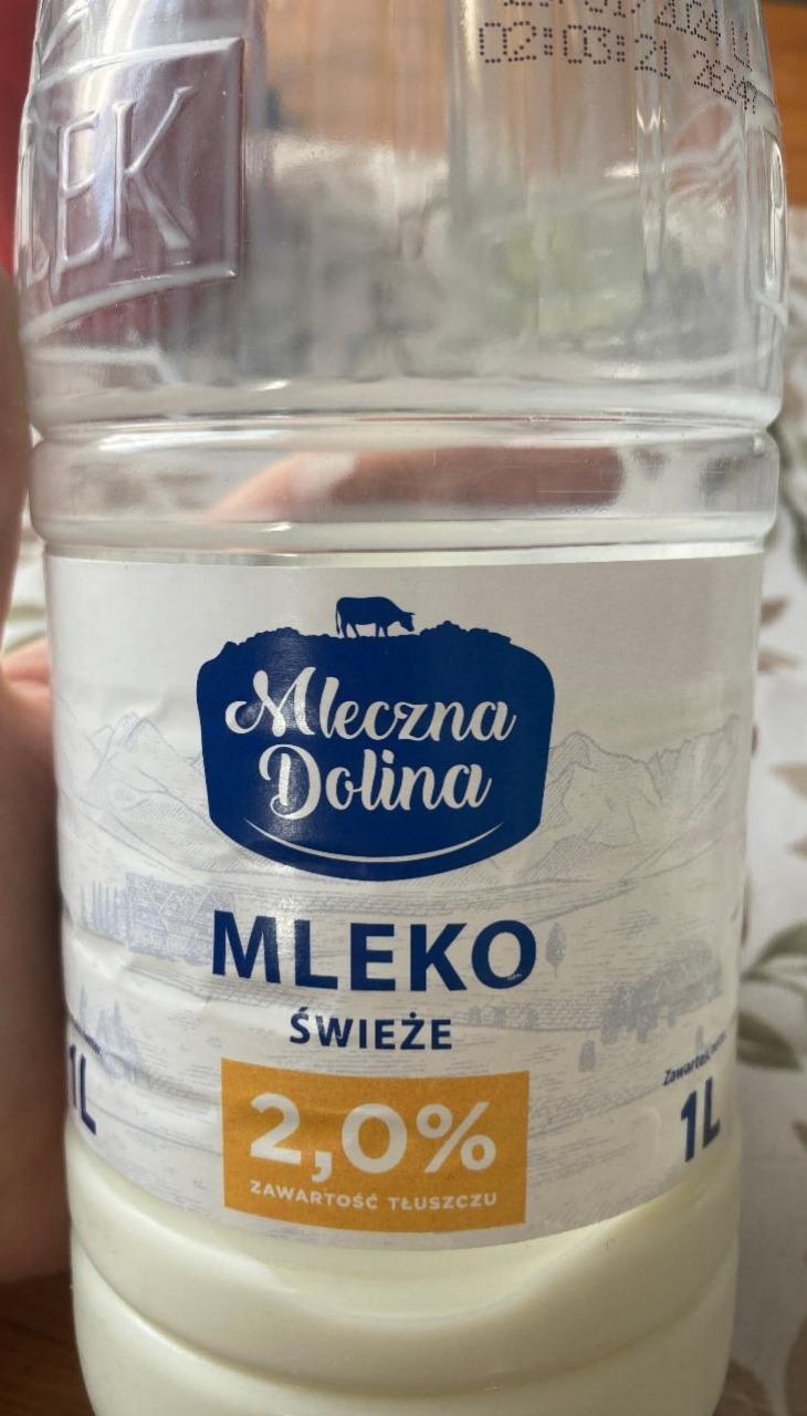 Fotografie - Mleko świeże 2,0% Mleczna Dolina