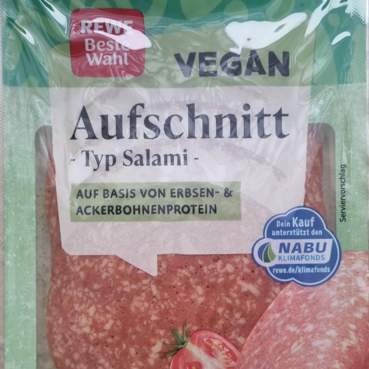 Fotografie - Aufschnitt Typ Salami Vegan Rewe beste wahl