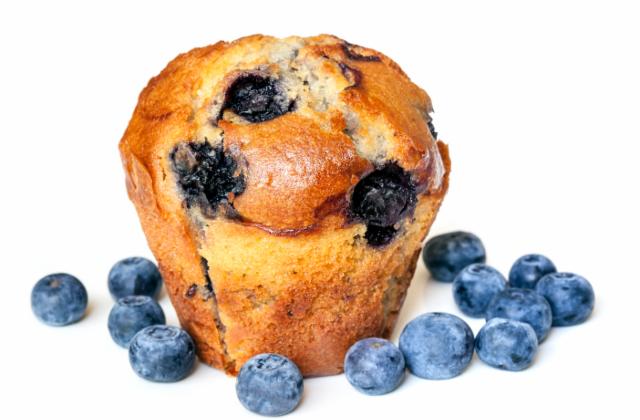 Fotografie - muffin borůvkový