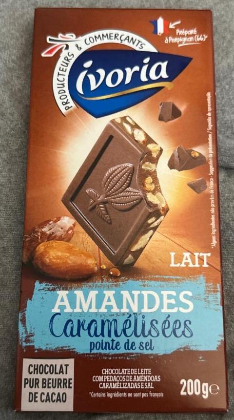 Fotografie - Lait Chocolat Amande caramélisées Ivoria