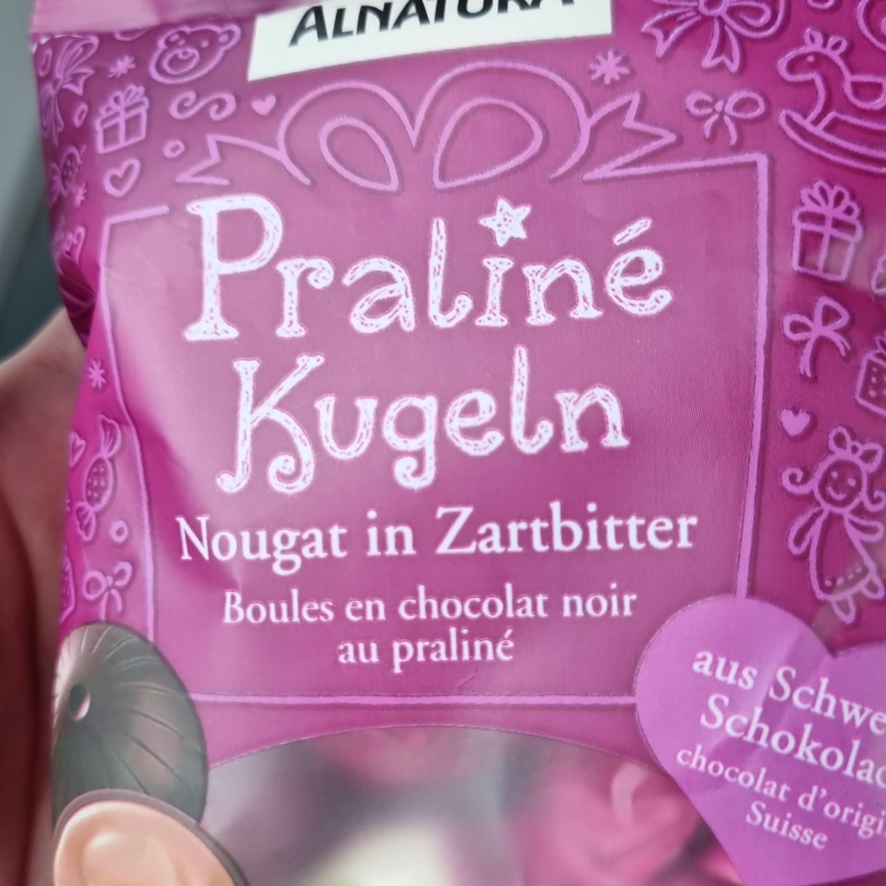 Fotografie - Praliné Kugeln Nougat in Zartbitter Alnatura