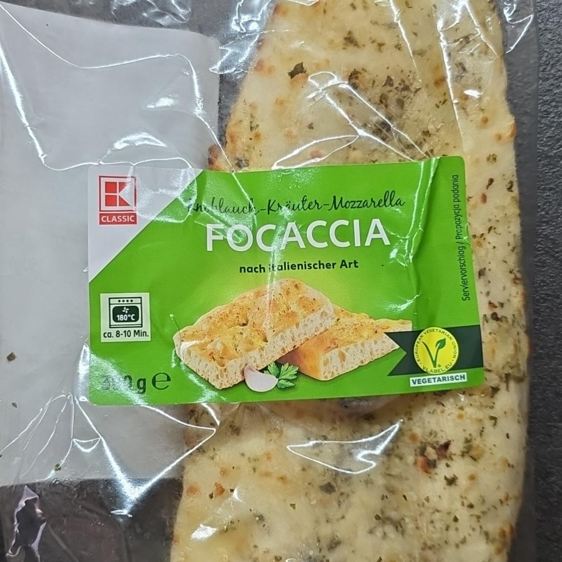 Fotografie - Knoblauch-kräuter-mozzarella focaccia nach italienischer art K-Classic