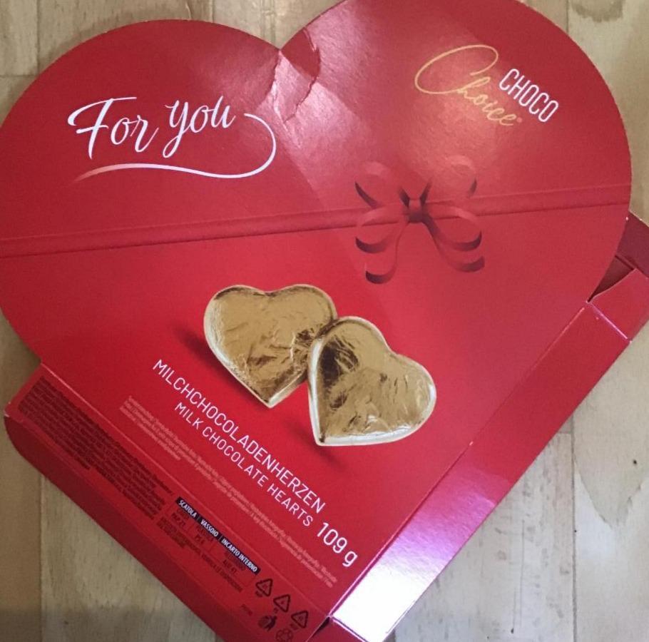 Fotografie - For You Milk chocolate hearts Choco Choice