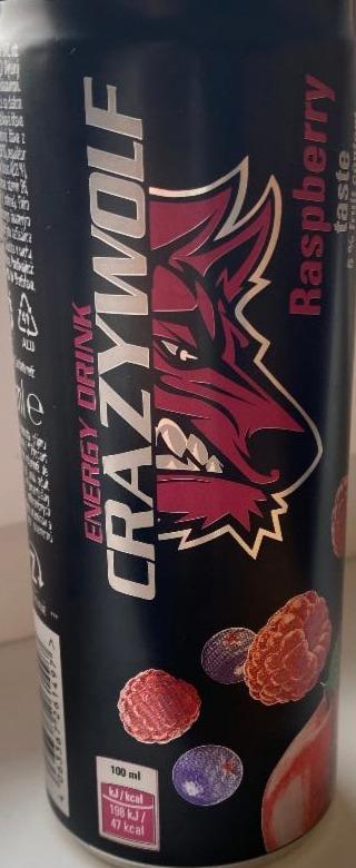 Fotografie - Energy drink raspberry taste Crazy Wolf