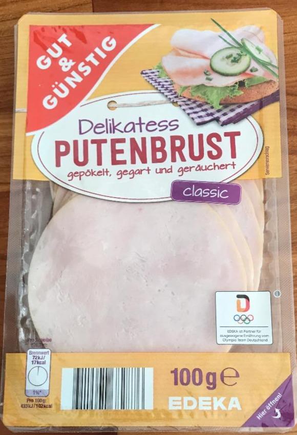 Fotografie - Delikatess Putenbrust gepökelt, gegart und geräuchert classic Gut & Günstig