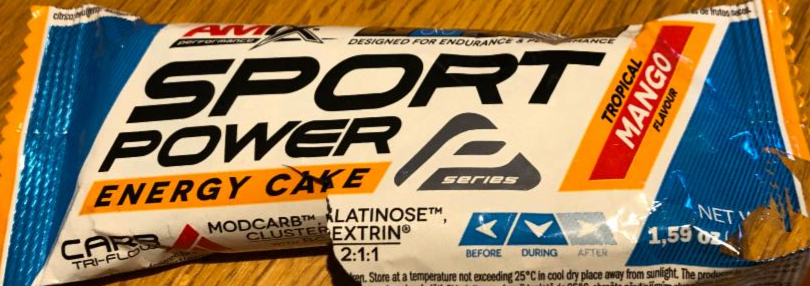 Fotografie - Sport Power Energy Snack Bar Mango Amix