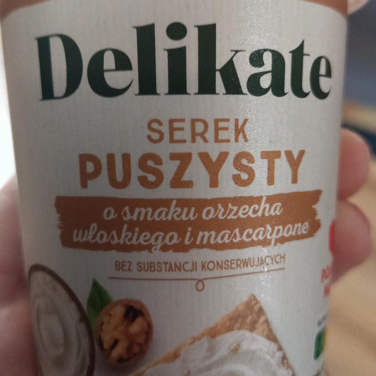 Fotografie - Serek puszysty o smaku orzecha włoskiego i mascarpone Delikate