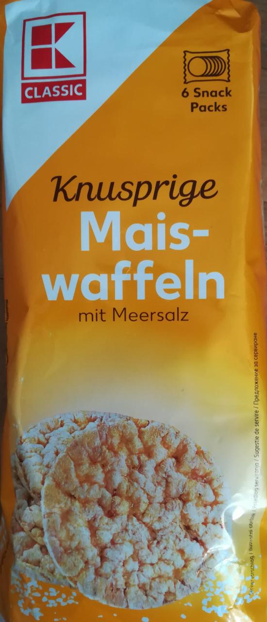 Fotografie - Knusprige Mais Waffeln mit Meersalz K-Classic