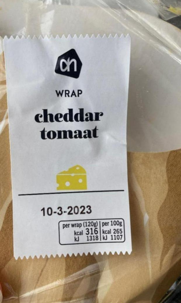 Fotografie - Wrap Cheddar Tomaat AH