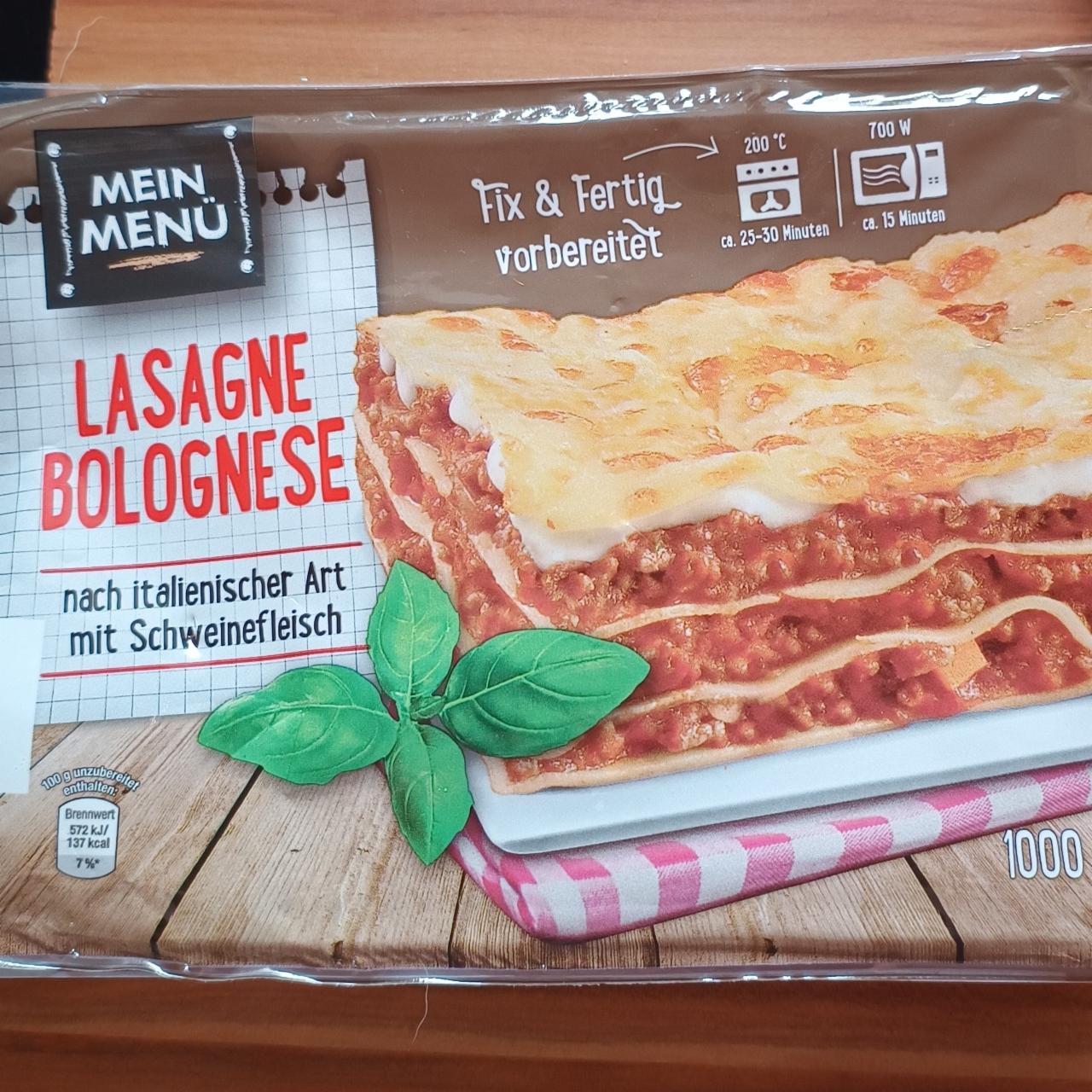 Fotografie - Lasagne Bolognese Mein Menü