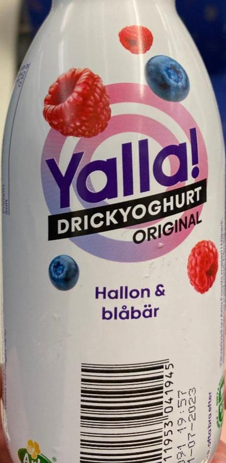 Fotografie - Drickyoghurt original Hallon & blabär Yalla!