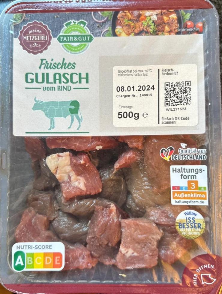 Fotografie - Frisches gulasch vom Rind Meine Metzgerei