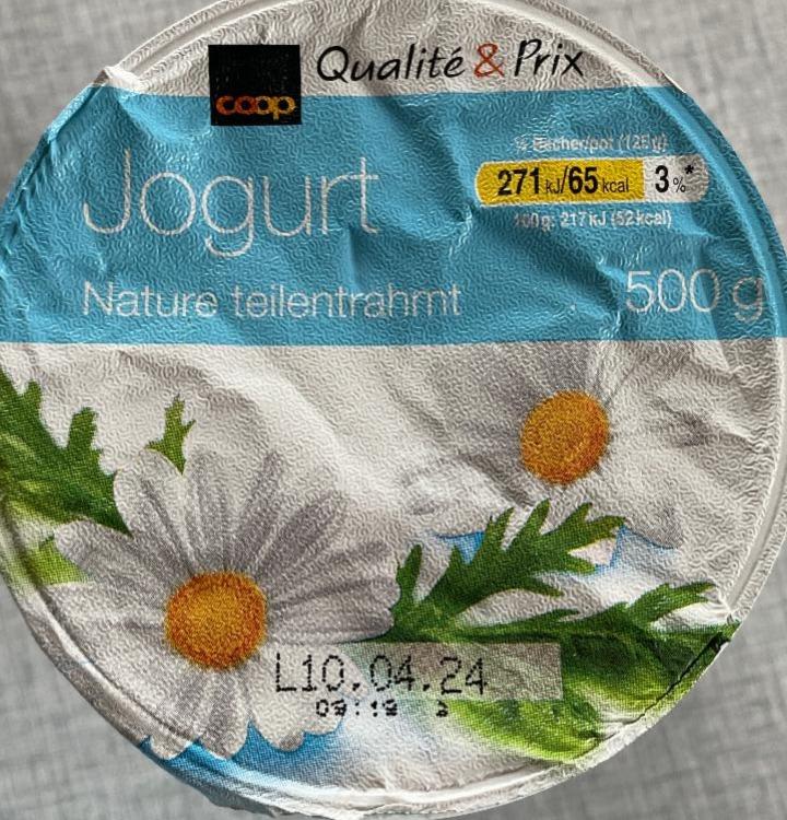 Fotografie - Jogurt nature teilentrahmt Coop Qualite & Prix