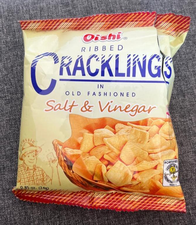 Fotografie - Ribbed cracklings in old fashioned salt & vinegar Oishi