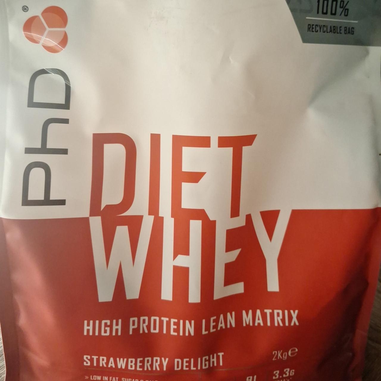 Fotografie - Diet whey high protein lean matrix strawberry delight PhD