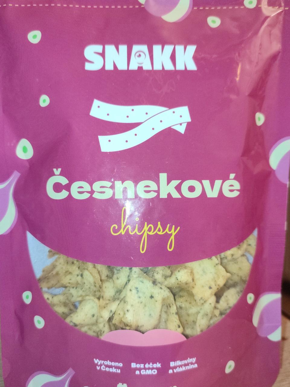 Fotografie - SNAKK Česnekové chipsy Snakk