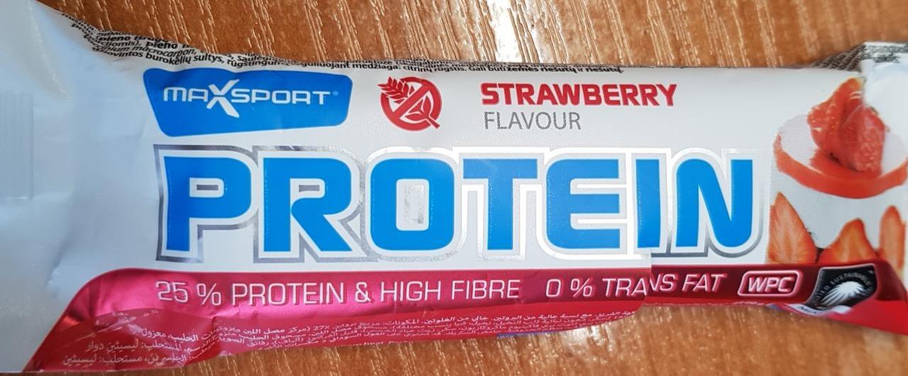 Fotografie - Protein Strawberry flavour MaxSport