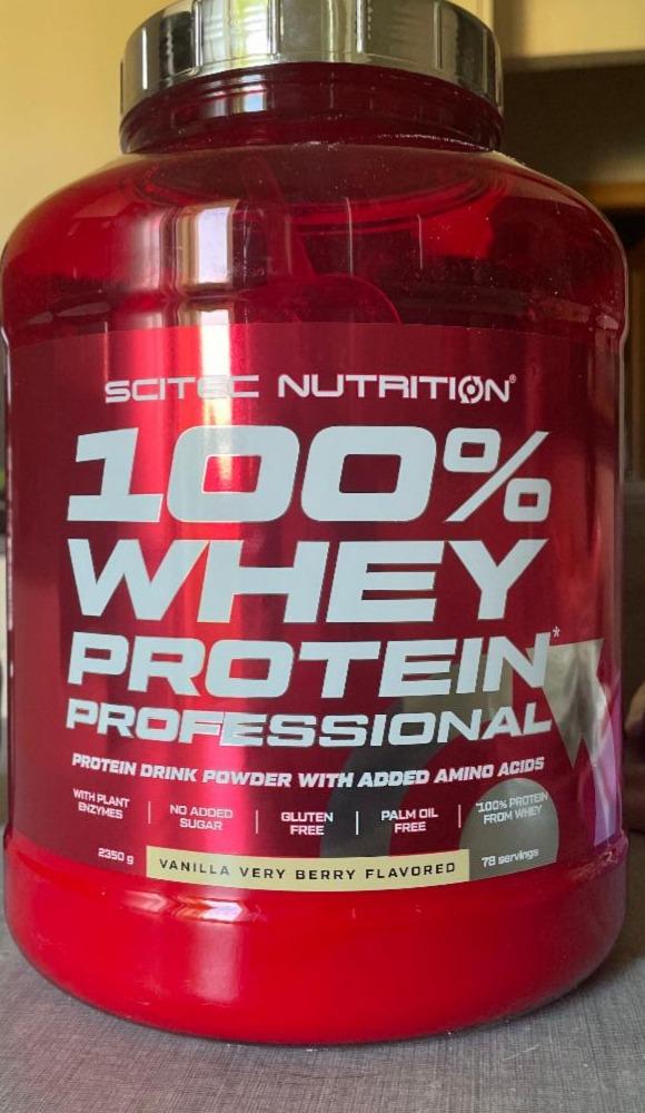 Fotografie - 100% Whey protein professional vanilla very berry Scitec Nutrition