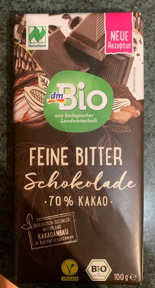 Fotografie - Feine Bitter schokolade 70% kakao dmBio