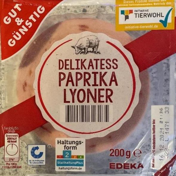 Fotografie - Delikatess Paprika Lyoner Gut & Günstig