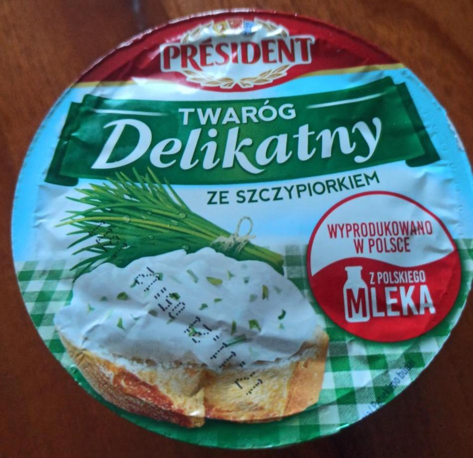 Fotografie - Twaróg Delikatny ze szczypiorkiem Président