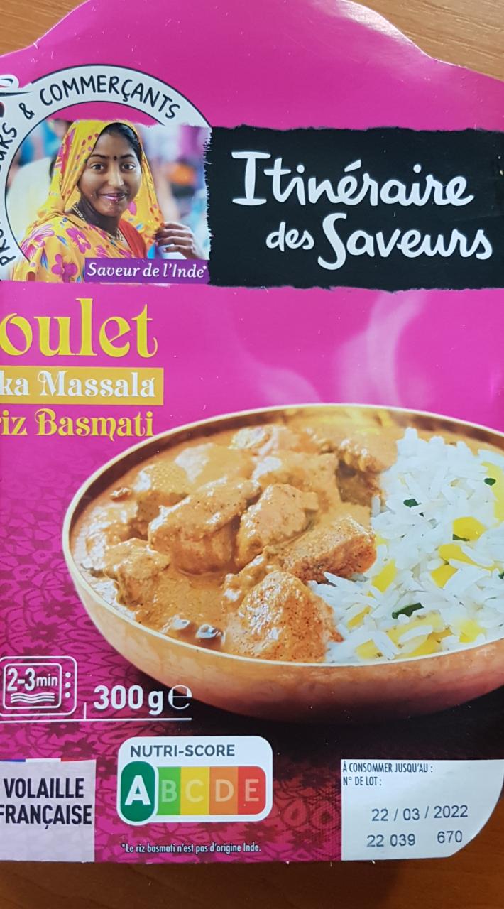 Fotografie - Poulet Tikka Massala et riz Basmati Itinéraire des Saveurs