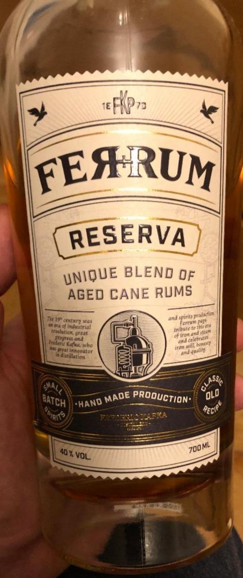 Fotografie - Rum Ferrum Reserva