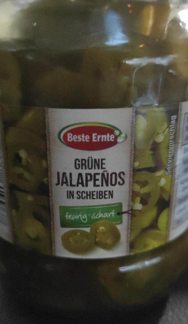 Fotografie - Grüne Jalapeños in Scheiben feurig-scharf Beste Ernte