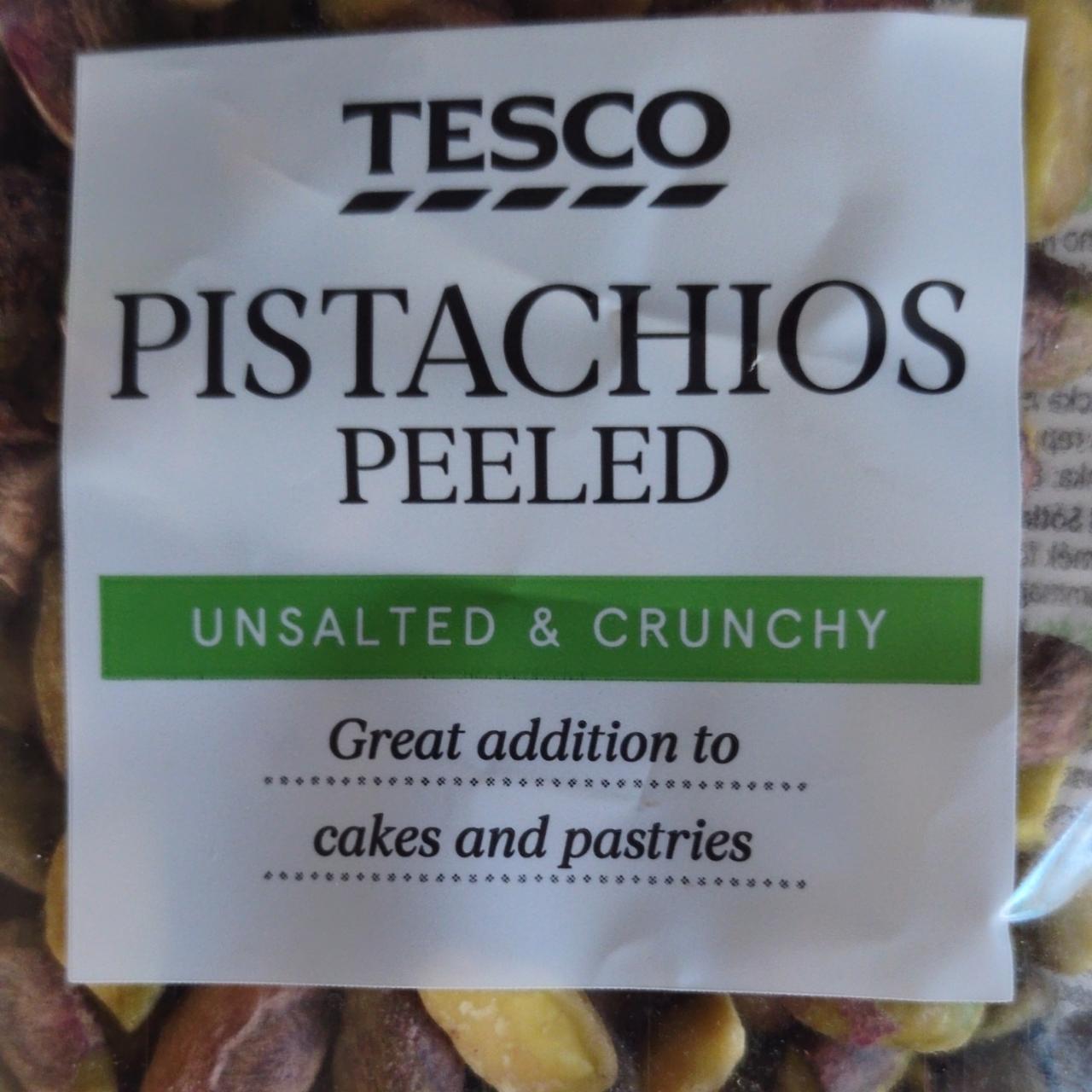 Fotografie - Pistachios peeled unsalted & crunchy Tesco