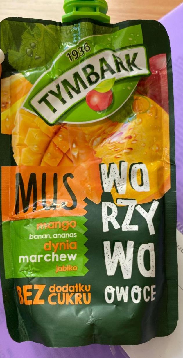 Fotografie - Mus warzywa owoce mango banan ananas dynia marchew jabłko Tymbark