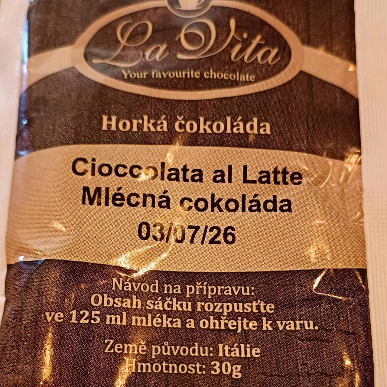 Fotografie - Horká mléčná čokoláda La Vita