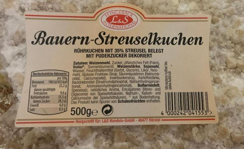 Fotografie - Bauern-Streuselkuchen L&S