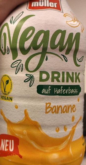 Fotografie - Vegan drink (auf Haferbasis) Muller Banane Müller