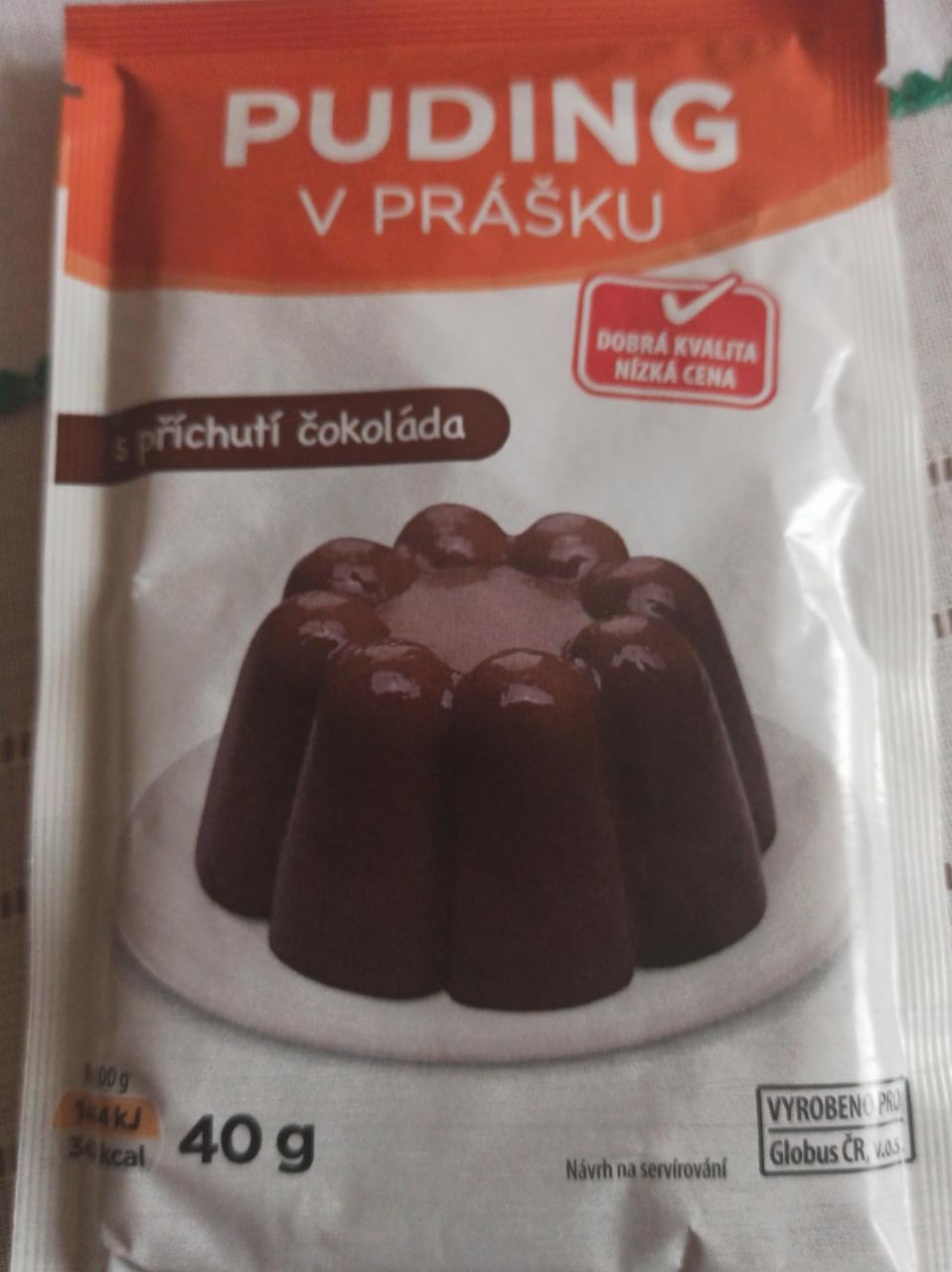 Fotografie - Puding v prášku s příchutí čokoláda Globus