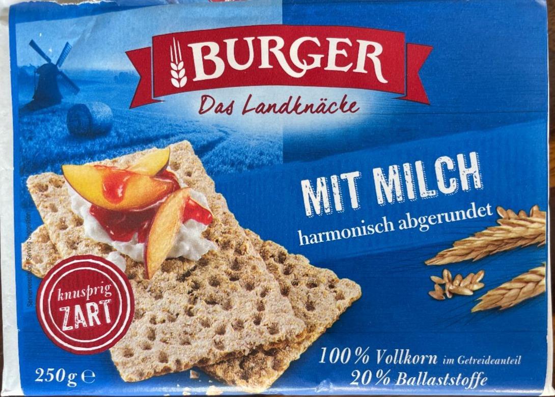 Fotografie - Burger das Landknäcke Mit Milch