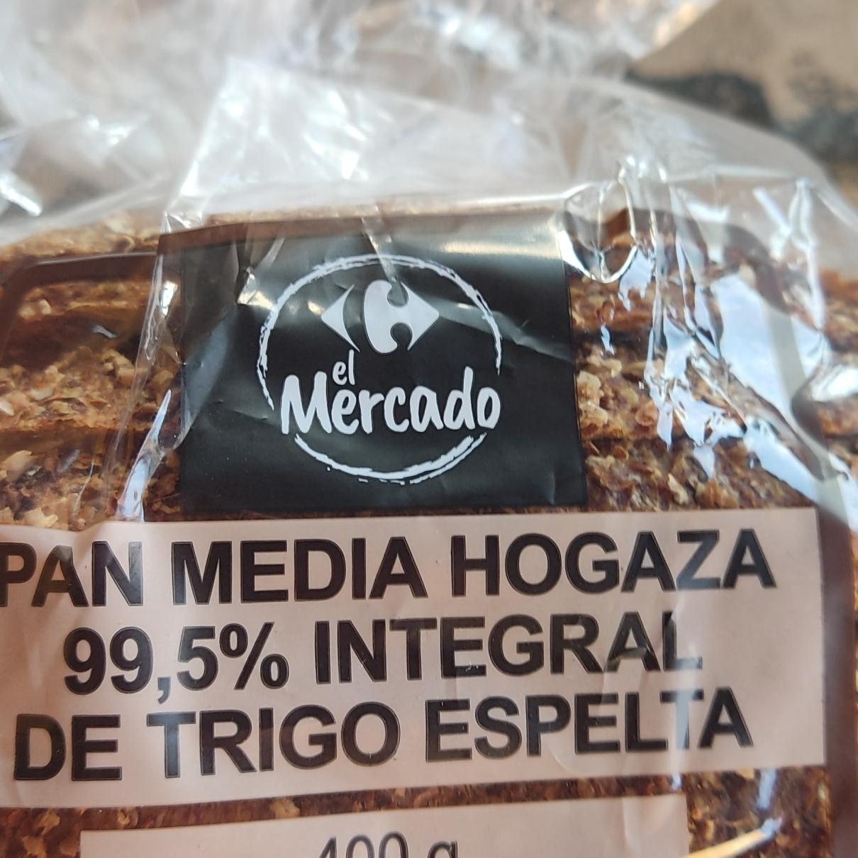 Fotografie - Pan media hogaza 99,5% integral de trigo espelta Carrefour el Mercado