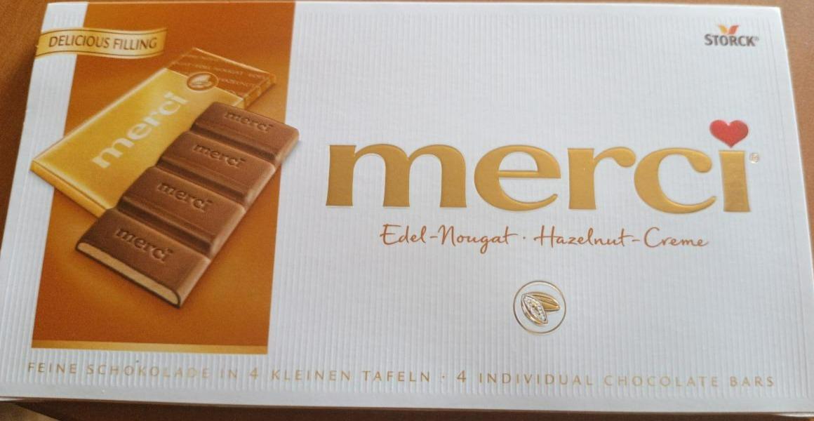 Fotografie - Merci Edel Nougat Tafel