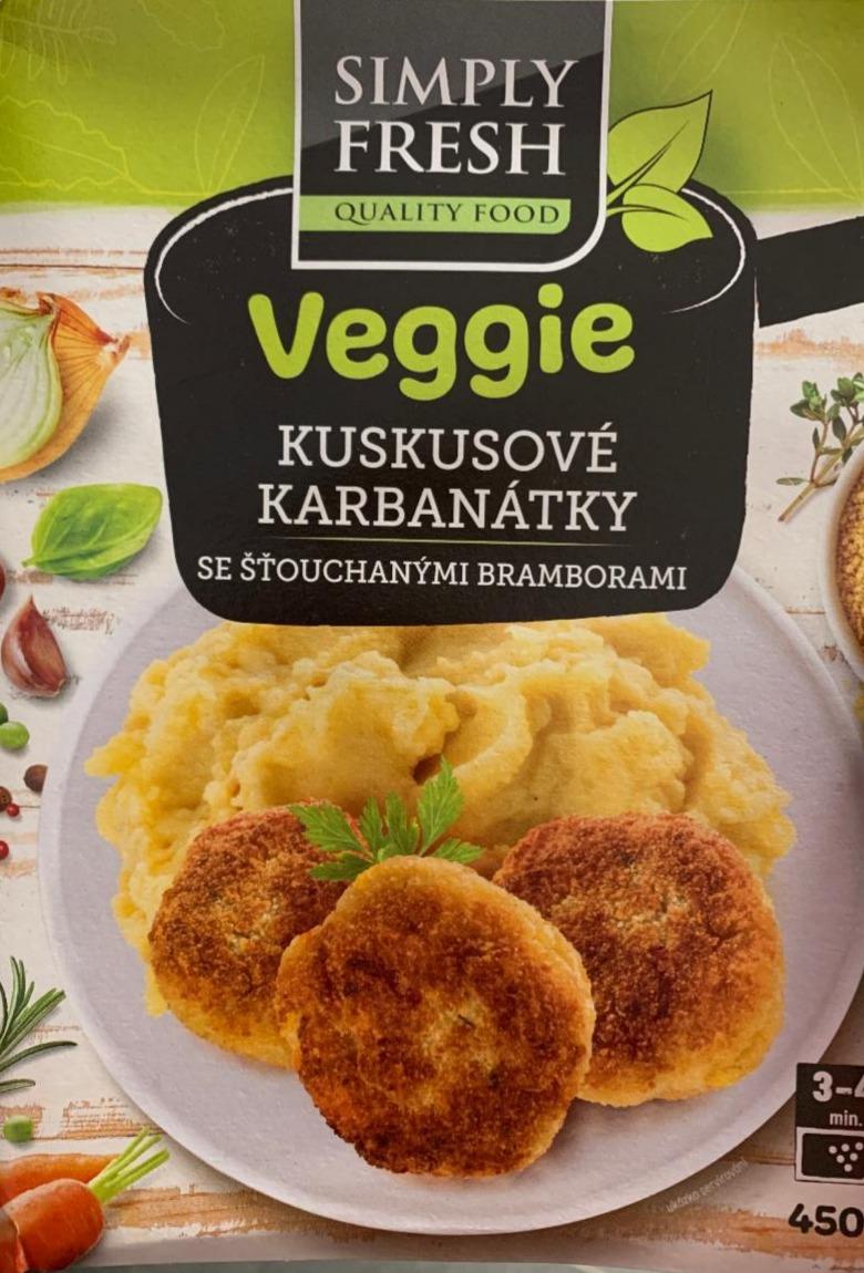 Fotografie - Veggie kuskusové karbanátky se šťouchanými brambory Simply Fresh