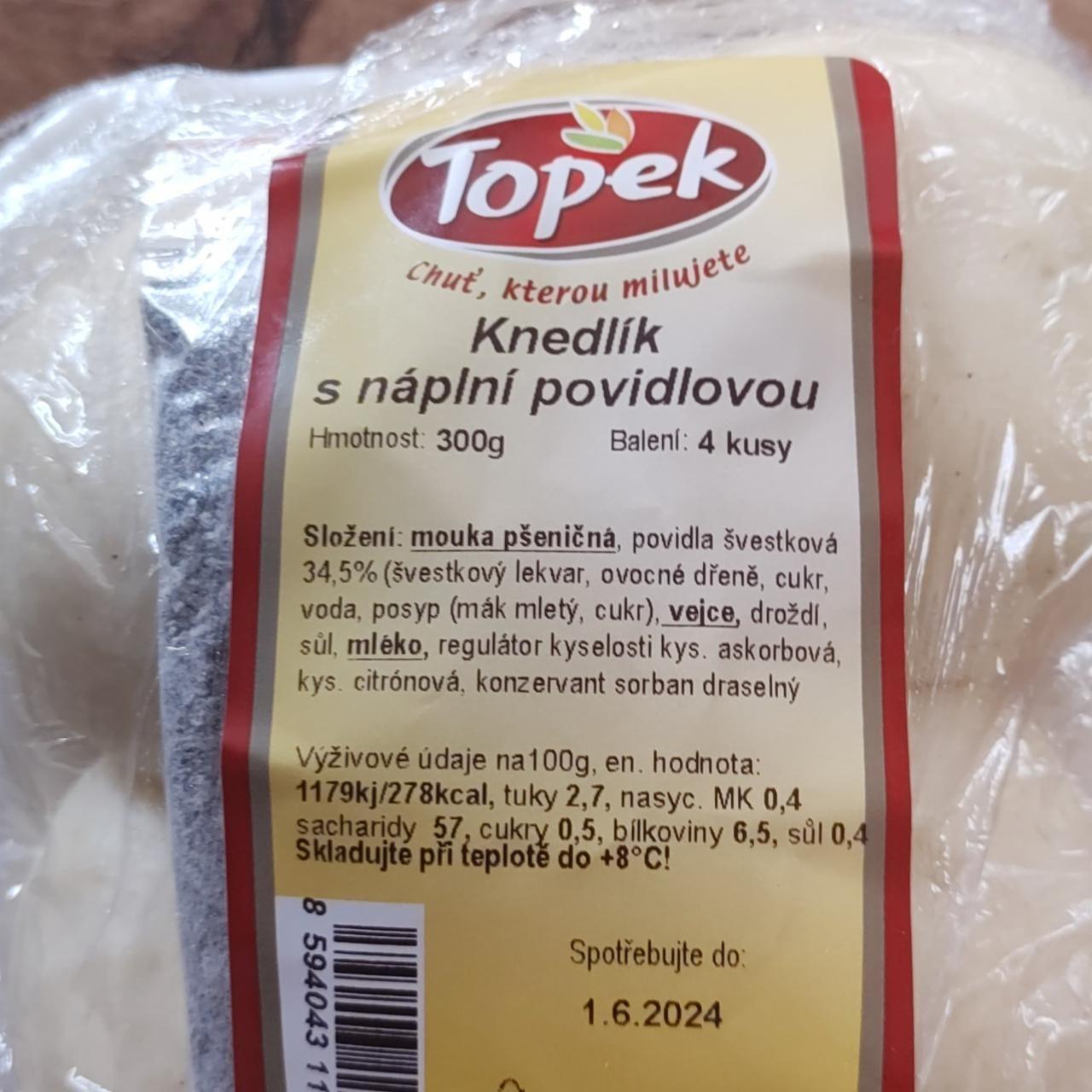 Fotografie - Knedlík s náplní povidlovou Topek