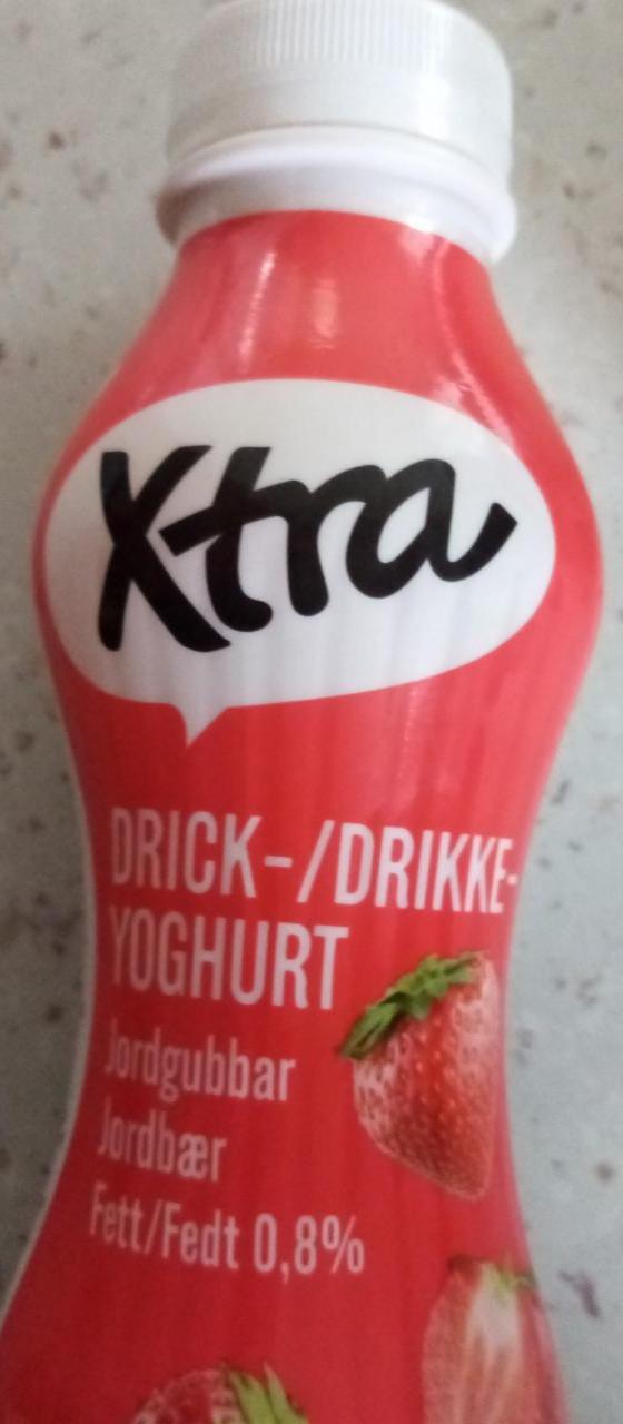 Fotografie - Drikkeyoghurt Jordbær 0,8% fett Xtra