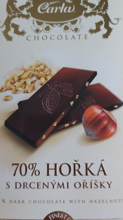 Fotografie - 70% hořká s drcenými oříšky Carla