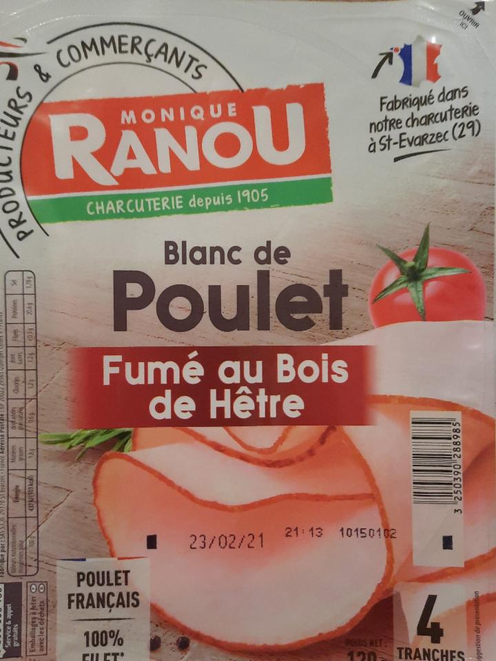 Fotografie - Blanc de poulet fumé au bois de hêtre Monique Ranou