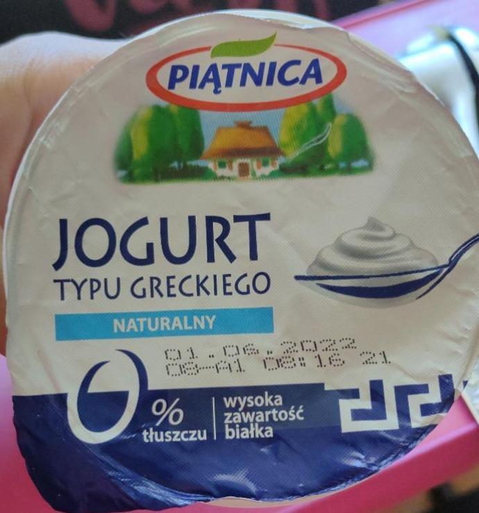 Fotografie - Jogurt typu greckiego Naturalny 0% tłuszczu Piątnica