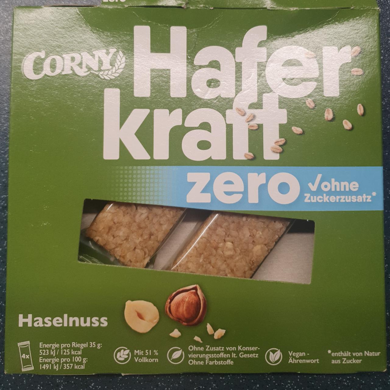 Fotografie - Hafer Kraft zero Haselnuss Corny