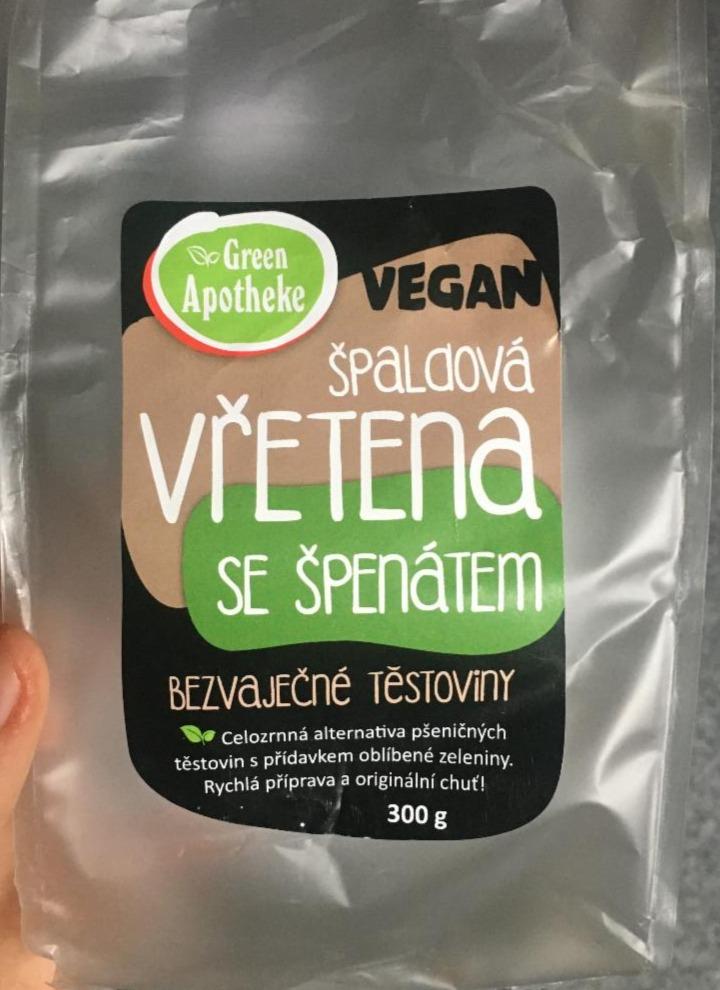 Fotografie - Špaldová vřetena se špenátem Green Apotheke