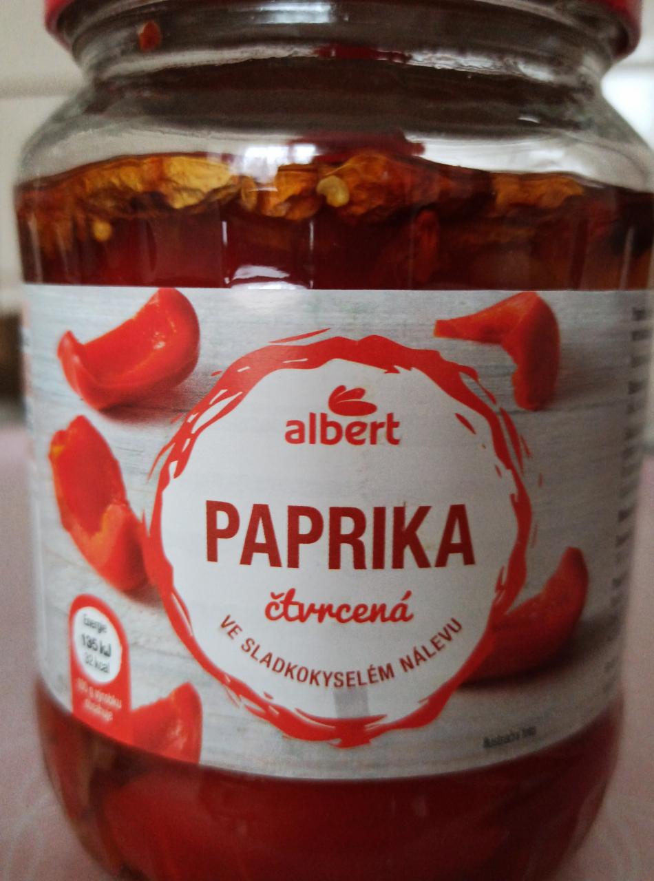 Fotografie - paprika čtvrcená ve sladkokyselém nálevu Albert